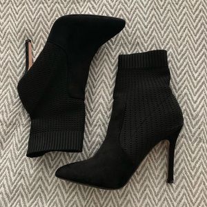 Catherine Malandrino Black Sock Style Booties